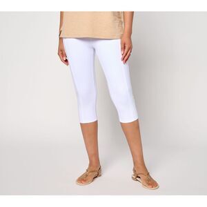 Women Control Women's Petite Pants PM 86 Pedal Pusher Seaming White A691906